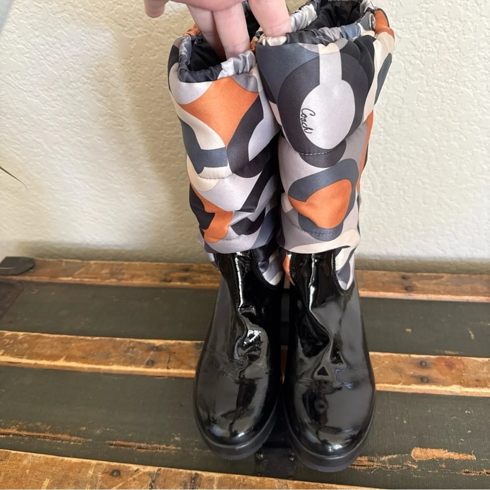 Coach Optic Art Charm Signature Logo Puffer Winter Boots Women’s Sz 9 - Picture 11 of 13